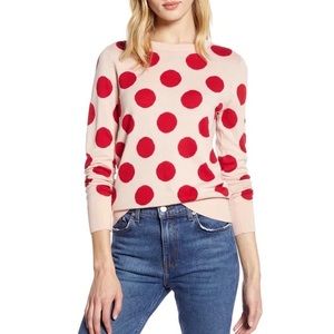 Halogen X Atlantic Pacific Polka Dot Sweater - image 1